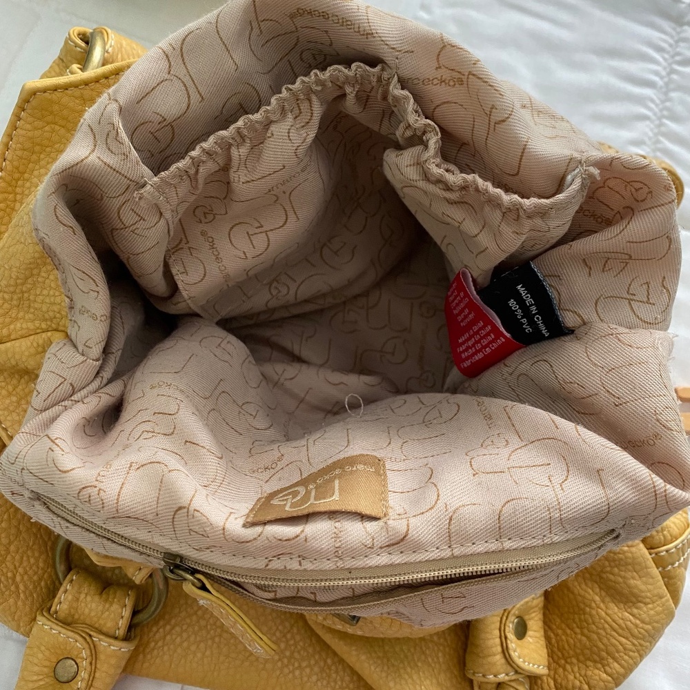 Red by Marc Ecko Yellow Vegan Leather Hobo - Picture 12 of 14